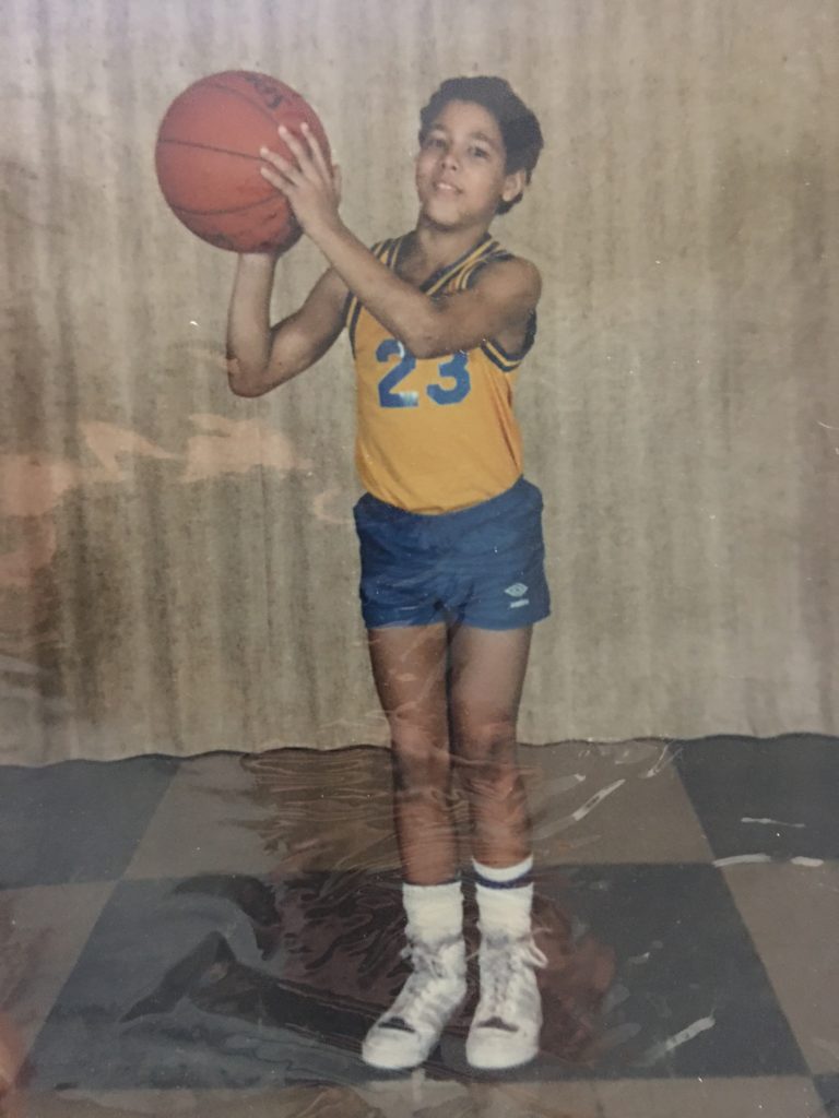 Young athletes practicing basketball at BTD